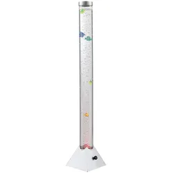 LED Wassersäule, Kunststoff klar, 5x Deko-Fische, H 120 cm