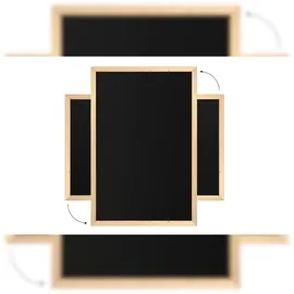 ALLboards Schwarze Kreidetafel 60×40 cm, ECO-Holzrahmen