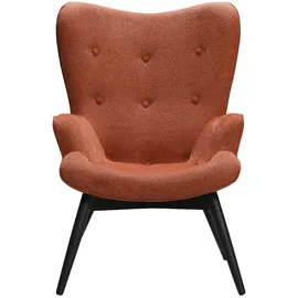 SalesFever Relaxsessel SALESFEVER Polyester 80 x 92 x 99 cm rosa (kupfer) mit Zierknöpfen