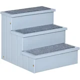 PawHut Haustiertreppe Tannenholz Nadelfilz