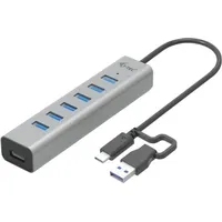 iTEC i-tec USB-C Charging Metal HUB 7 Port Power Adapter 15W C31HUBMETAL703