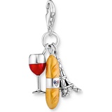 Thomas Sabo Thomas Sabo, Kettenanhänger Charm Sterling Silver, Emaille 925 Silber,