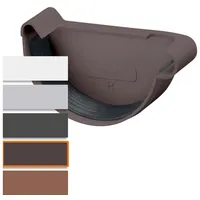 Inefa Rinnenboden rechts Dunkelbraun Abdichtung Dachrinne