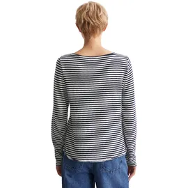 Marc O'Polo Damen, B41243952493 Longsleeve Aus Bio-Baumwolle, Langarmshirt Mit Rundhalsausschnitt, Softes Damenshirt Lässigem Look, blau XL, EU