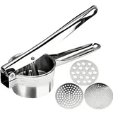 Intirilife Kartoffelpresse Spätzlepresse in Silber | Gr.: onesize