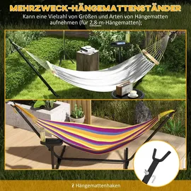 Outsunny Hängemattengestell - 285Lx125Wx110Hcm - Schwarz,