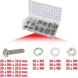 KS Tools Sortiment Linsenkopf-Maschinenschrauben, metrisch, 475-teilig
