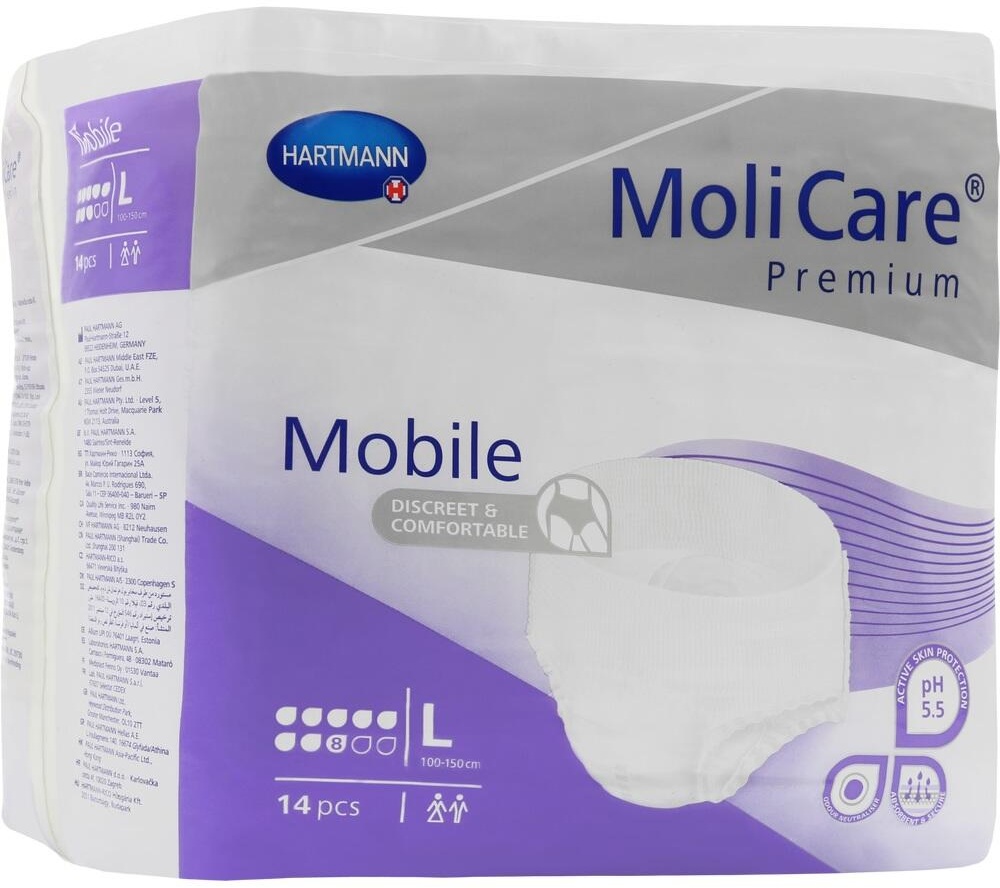 Molicare Premium Mobile 8 Tropfen Gr. L 14 ST
