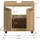 xonox.home Waschbeckenunterschrank Scout 60 x 60 x 34 cm Braun/Schwarz