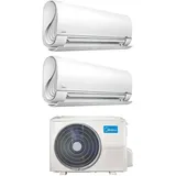 midea dual split inverter klimagerät breezeless+ 9+12 mit m2og-14hfn8-q r-32 wi-fi integrated 9000+12000 - neu