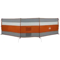 VidaXL Camping-Windschutz Grau und Orange 508x130 cm Wasserdicht