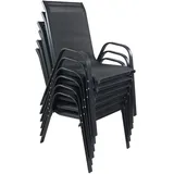 VCM Gartenstuhl Sonlas 56 x 73 x 89 cm anthrazit 6 St.