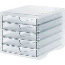 Styro Schubladenbox styroswingbox light transparent 275-8430.224, DIN A4 mit 5 Schubladen, 1 St.