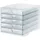 Styro Schubladenbox styroswingbox light transparent 275-8430.224, DIN A4 mit 5 Schubladen, 1 St.