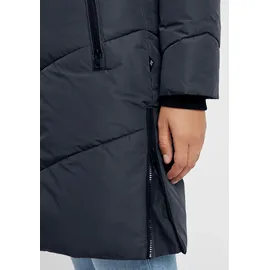 Oxmo OXJuna Damen Wintermantel Parka Mantel mit Kapuze Gummizug Reißverschlusstaschen Seiten-Reißverschlüsse Regular fit, - S