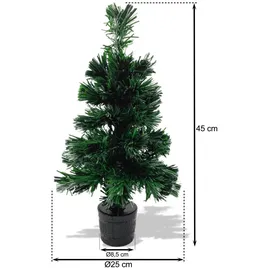 stephans möbelbörse Fiberglas Weihnachtsbaum: Deko-Tannenbaum, LED-Beleuchtung mit Farbwechsel, Batteriebetrieb, Glasfaser Weihnachtsbaum, 45 cm