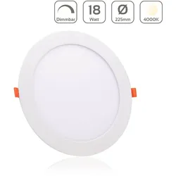 LED Panel Einbaustrahler rund weiss dimmbar - Lichtfarbe: Neutralweiß 4000K - Au...