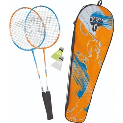 Badminton Set mit 2 Schlägern und 2 Kunststoff-Federbällen EINHEITSGRÖSSE