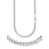 FIRETTI Collierkettchen FIRETTI "Schmuck Geschenk Silber 925 Armband Kette Panzerkette diamantiert" Gr. 45, silber (silberfarben), Halsketten, Damen, 45, Silber 925 (Sterlingsilber), B: 4,5mm, Made in Germany, B:4,5mm