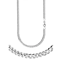 FIRETTI Collierkettchen FIRETTI "Schmuck Geschenk Silber 925 Armband Kette Panzerkette diamantiert" Gr. 45, silber (silberfarben), Halsketten, Damen, 45, Silber 925 (Sterlingsilber), B: 4,5mm, Made in Germany, B:4,5mm