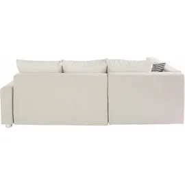 Collection AB "Relax L-Form", grau (hellgrau, weiß), B:223cm H:84cm T:91cm, Zierkissen: 100%Polyester;Struktur (100% Polyester);Microfaser PRIMABELLE (100% Polyester);Kunstleder SOFTLUX / Struktur (80% Polyester, 20% Acryl);Microfaser PRIMABELLE (100%