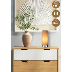 Monzana Dimmbare Tischleuchte Poppy 2er Set taupe