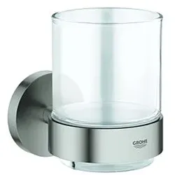 Grohe Essentials Glashalter 40447DC1 verdeckte Befestigung, supersteel