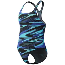 Speedo Hyperboom Allover Medalist Badeanzug Cobalt Pop 5-6 Jahre