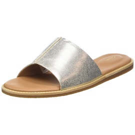 CLARKS Damen Karsea Mule Slide Sandal, Silver Metallic, 37.5 EU