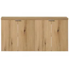 [en.casa] Waschtischunterschrank Skelbolu 120x60x40 Cm Eicheoptik [en.casa]