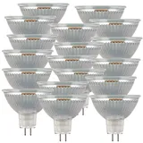 Luminea LED-Glas-Spot 18er-Set 3 W GU5.3 tageslichtweiß