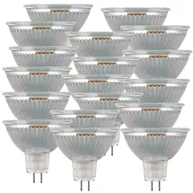 Luminea LED-Glas-Spot 18er-Set 3 W GU5.3 tageslichtweiß