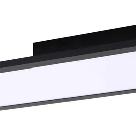 LINDBY LED-Panel Enhife, schwarz, 80 x 20 cm, Metall, 4.000K - Schwarz