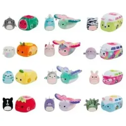 Squishville: 2-in-1 Mini Plüschfigur und Fahrzeug 5 cm, 2 Stück - Verschiedene