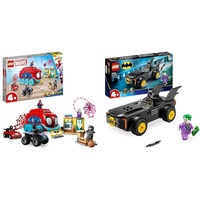 LEGO 10791 Marvel Spideys Team-Truck & 76264 DC Verfolgungsjagd im Batmobile: Batman vs. Joker Spielzeugauto-Set