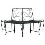 vidaXL Baumbank 160 x 80 x 89 cm Schwarz