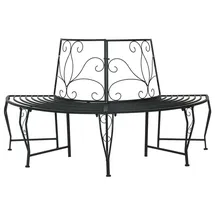 vidaXL Baumbank 160 x 80 x 89 cm Schwarz