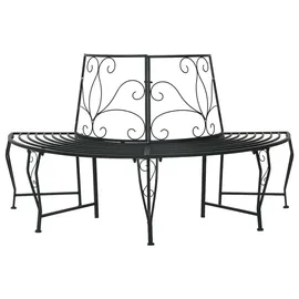 vidaXL Baumbank 160 x 80 x 89 cm Schwarz