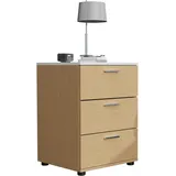 VCM Nachtschrank Testalo 46 x 42 x 59 cm Braun/Weiß