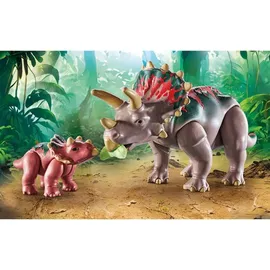 Playmobil Dinos Triceratops mit Jungtier 71821