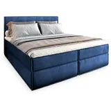 masseno Boxbett mit Bettkasten ¦ blau ¦ Maße cm B: 140 H: 98