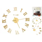 vidaXL 3D-Wanduhr Modernes Design Golden 100 cm XXL