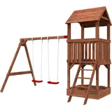 Palmako Spielturm "JESPER SET 2", braun, Spieltürme, KinderB:366cm H:314cm T:305cm, Holz, BxTxH: 366x305x314 cm, B:366cm H:314cm T:305cm