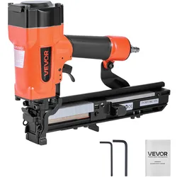 VEVOR Druckluftnagler,  26,4 mm breite Krone, Drucklufttacker, 16-38 mm Länge, 70–120 PSI Druckluft Nagelpistole mit zwei Schussmodi für Dachterrassen, Wandverkleidungen, Zäune, Unterböden