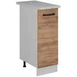 Vicco Apothekerschrank, Honigeiche, Weiß, Holzwerkstoff, 2 Fächer, 1 Schubladen, Rechteckig, 30x81.6x60 cm, Küchen, Küchenmöbel, Küchenschränke, Apothekerschränke