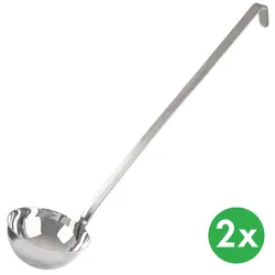 Schöpflöffel GASTRO, 55 cm, 0,75 l, Edelstahl, 2 Stück