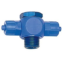 Riegler T-Verschraubung, Hohlschraube drehbar, G 1/8, Schlauch 8/6, POM