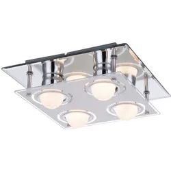 LED Design Decken Strahler Wohn Ess Zimmer Beleuchtung Glas Lampe Chrom Leuchte