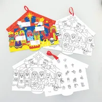 Baker Ross FC274 Weihnachtskrippen Adventskalender - 5er Pack, Kreative Adventskalender für Kinder zum Ausmalen