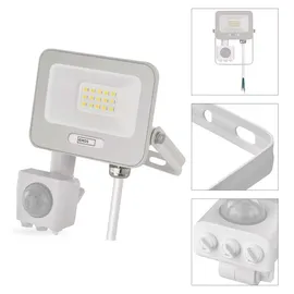 EMOS LED Strahler Aluminium 10 W mit Bewegungsmelder 20 cm weiß